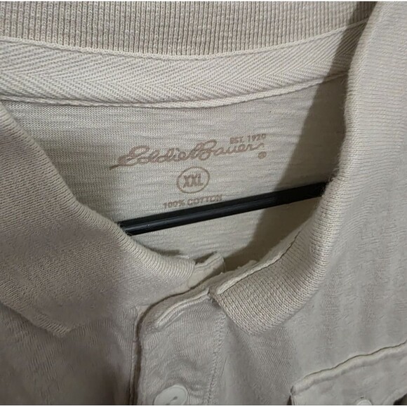 Eddie Bauer Double Pocket Soft Cotton Polo Shirt XXL - Picture 3 of 4
